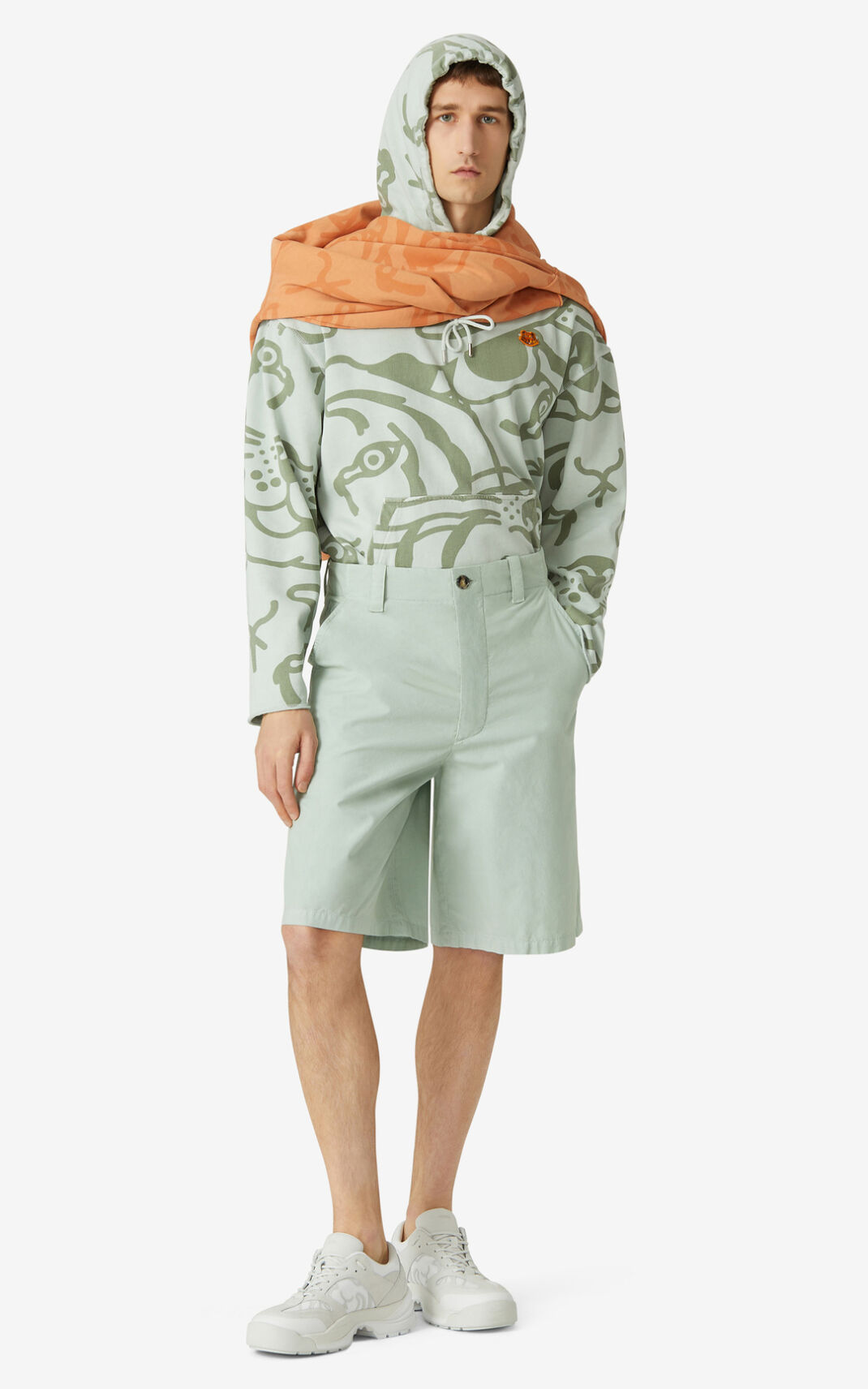 Kenzo Chino Shorts Heren Olijfgroen Groen | 52961XILH